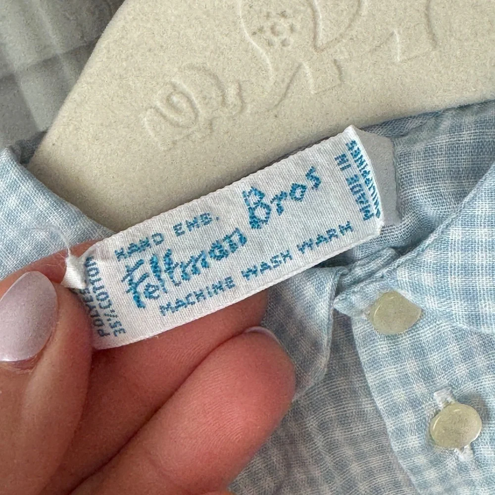 Vintage Feltman Bros Jon Jon shortall set shirt baby boy embroidered balloon